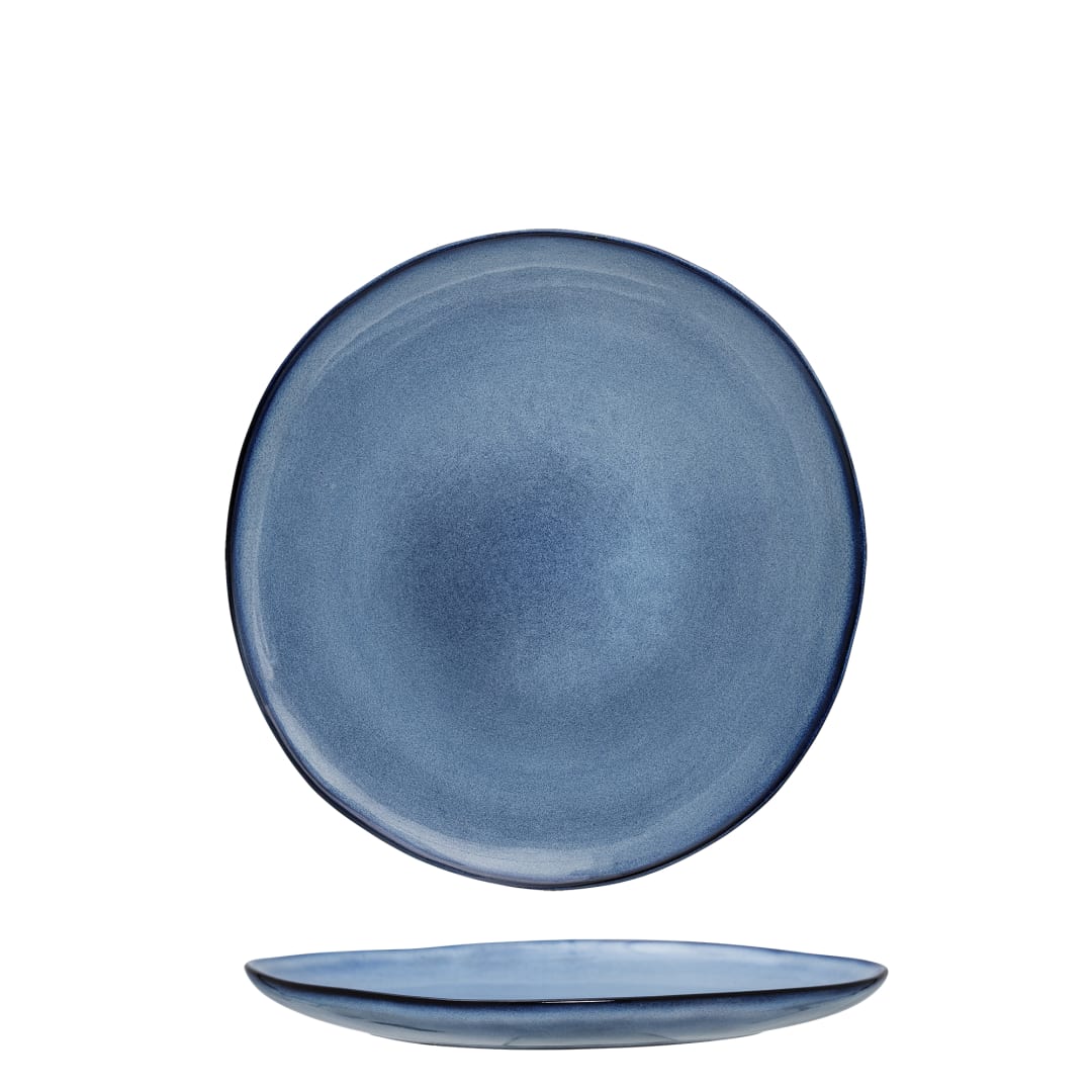 17904138 - Sandrine Plate, Blue, Stoneware STOCK: 300