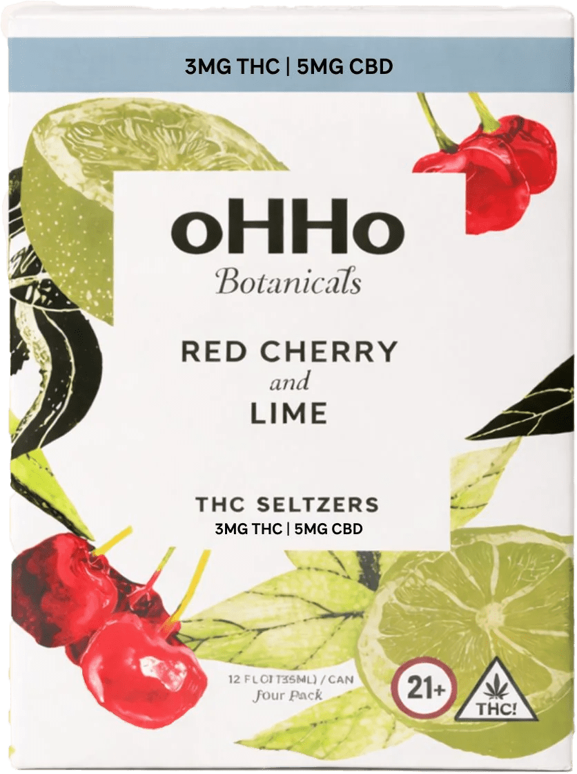 Ohho Red Cherry Lime Thc 3MG 6/4PK 12Z