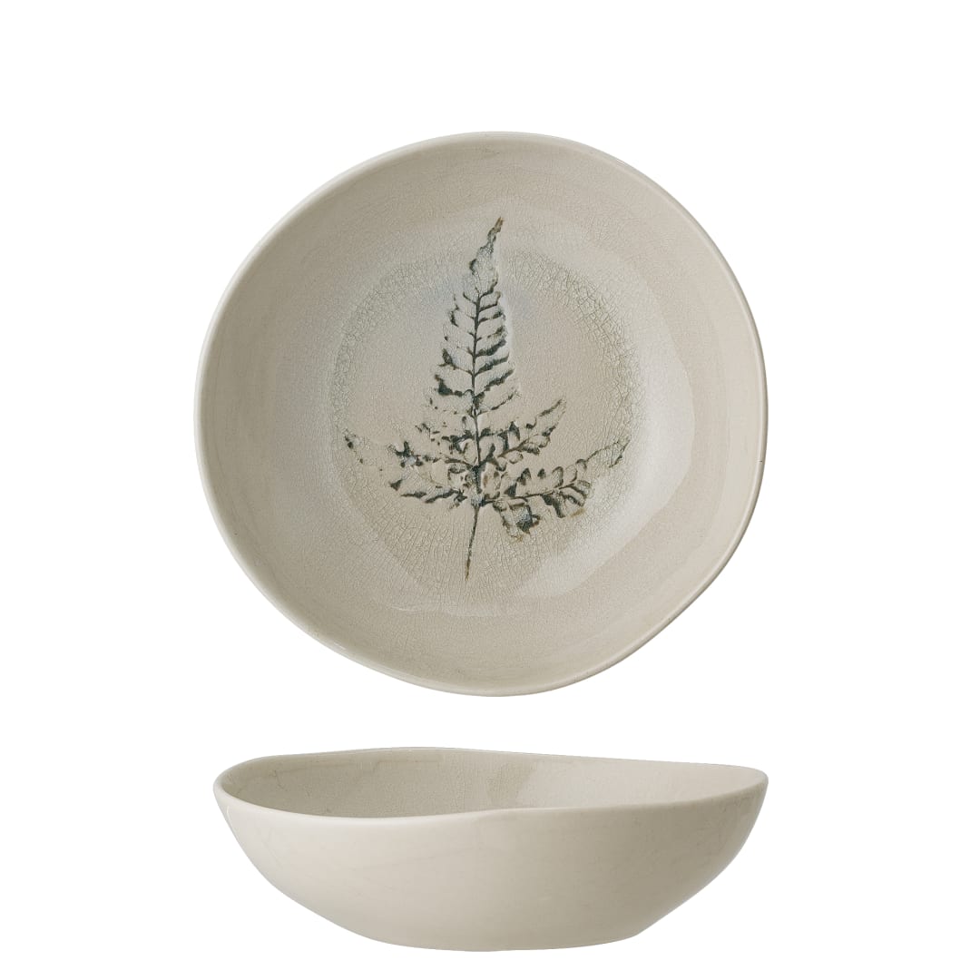 82047391 - Bea Plate Deep, Nature, Stoneware STOCK: 300
