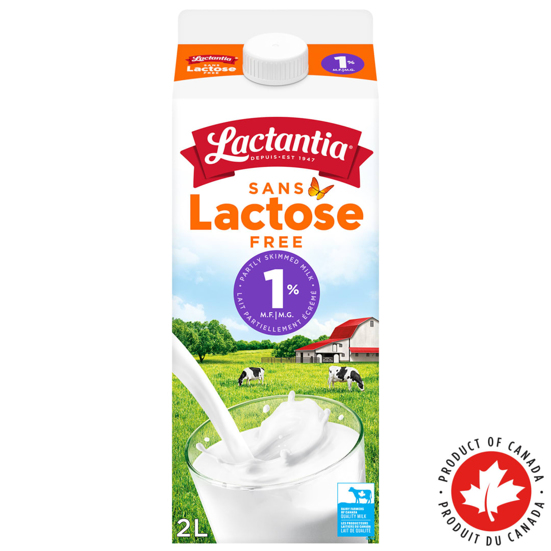 Lactantia Lactose Free Partly Skimmed Milk 1%, 2L