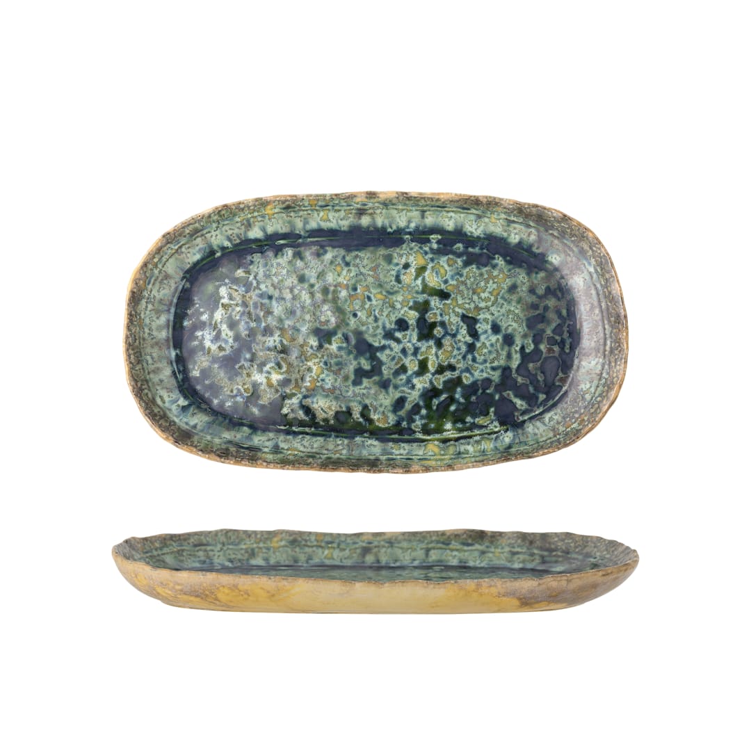 82061797 - Milani Serving Plate, Green, Stoneware STOCK: 300