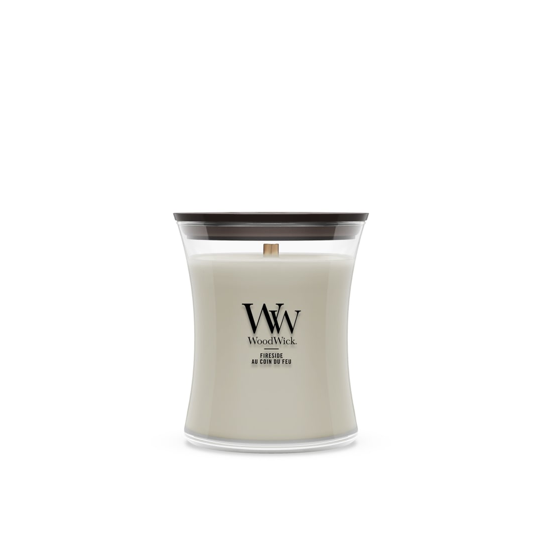 WoodWick | Vela mediana | Fireside | Gran regalo para mujeres