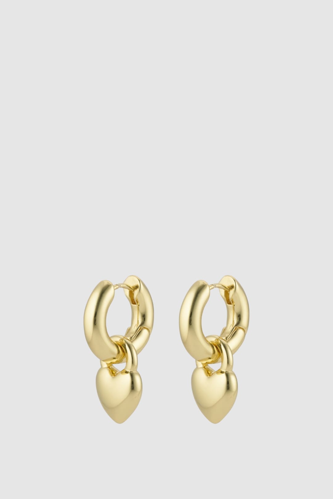 Heart Charm Hoop Earrings
