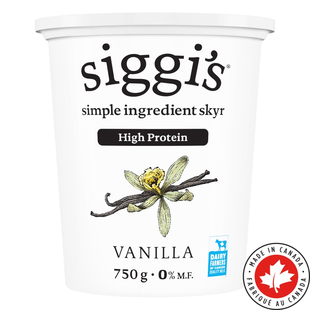 siggi's Vanilla Skyr 0% Yogurt Tub, 12g Protein, 750g