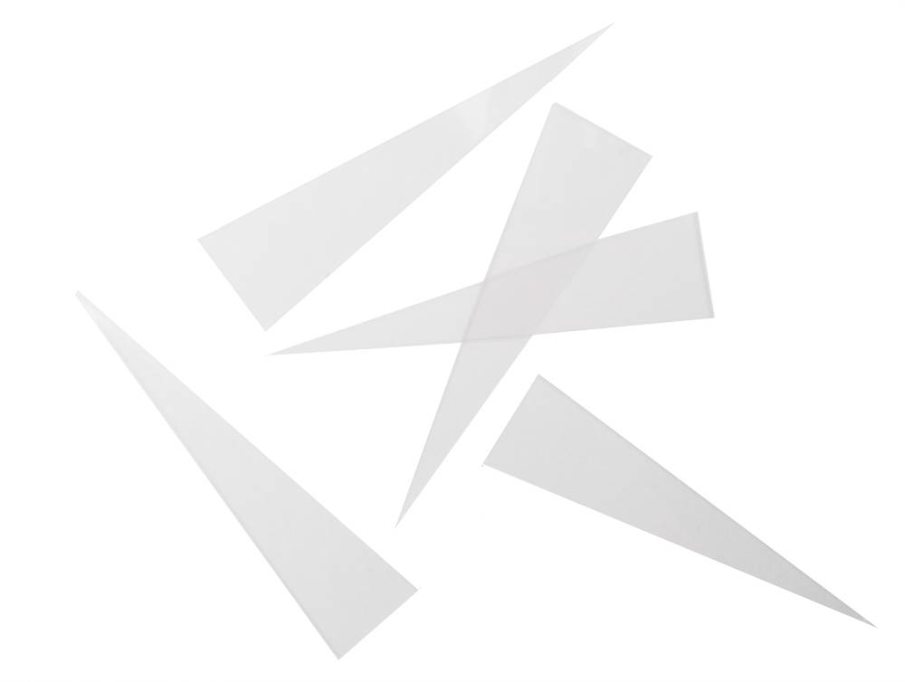 TRIANGLES, ISOSCELES, ACETATE PK/80