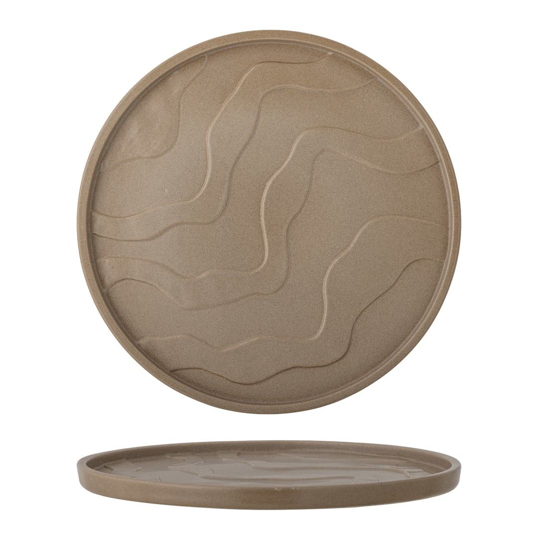 82054328 - Noria Tray, Brown, Stoneware STOCK: 74