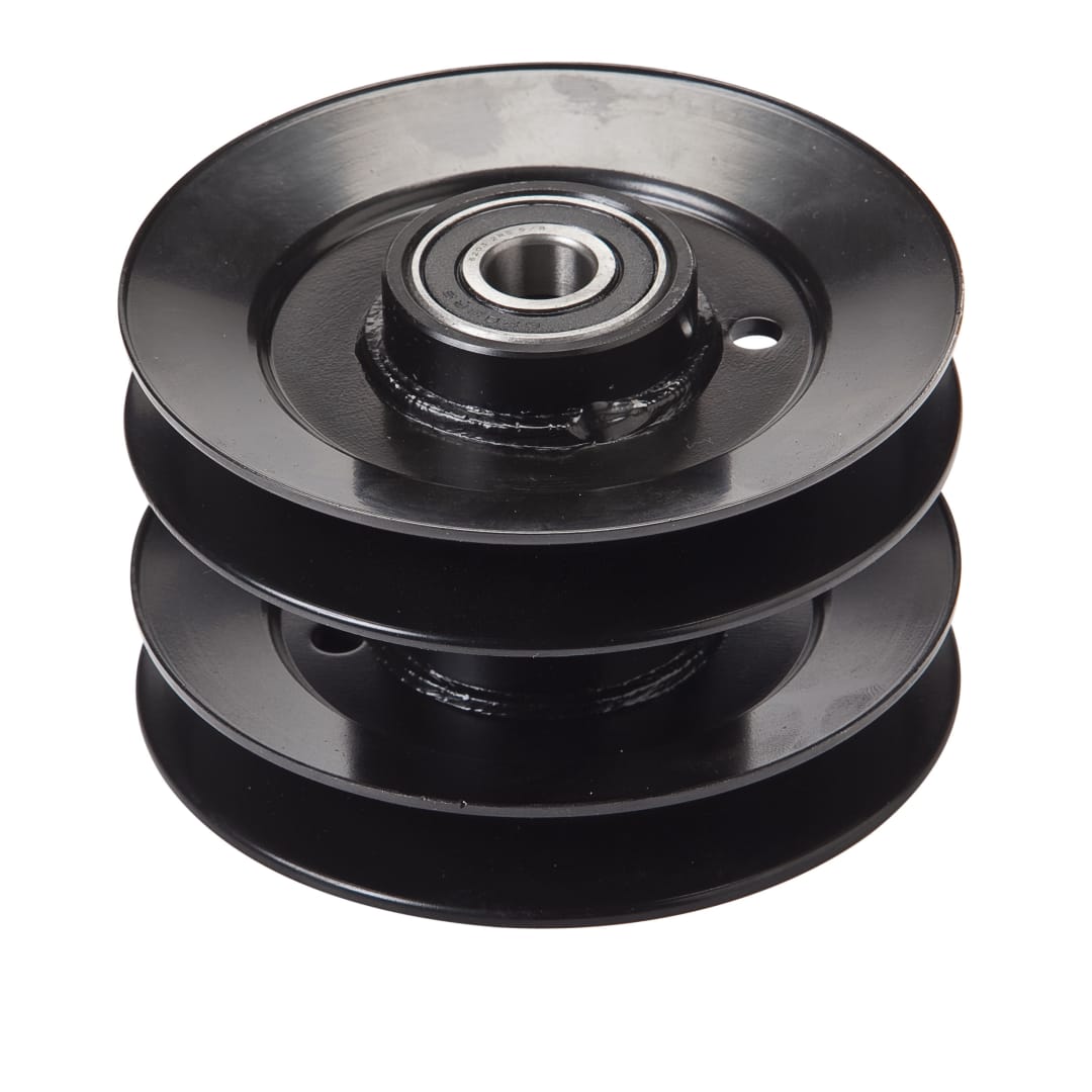 Oregon Double Pulley Assembly with bearings, fits 42” decks with 2-belt systems