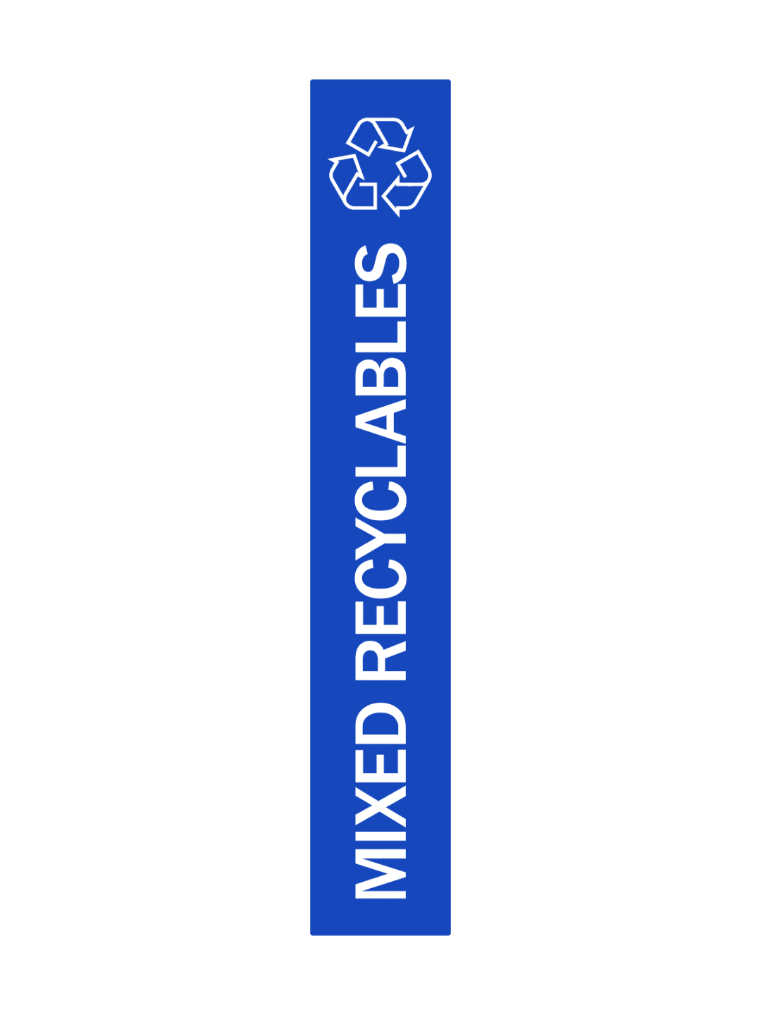  VISTABIN - Label - Mixed Recyclables - Blue