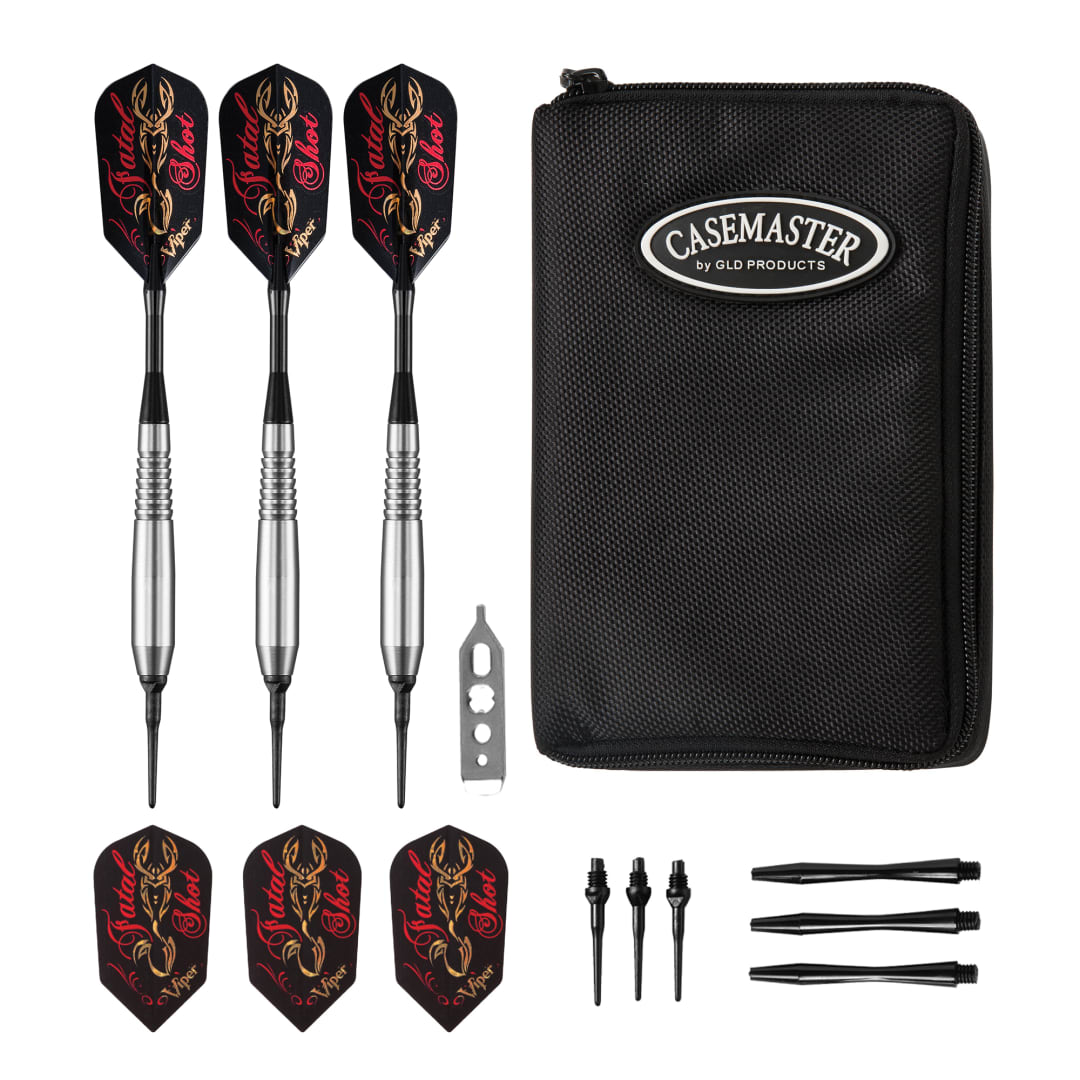 Viper Fatal Shot 18 Gram Soft Tip Darts & Casemaster Select Black Dart Case