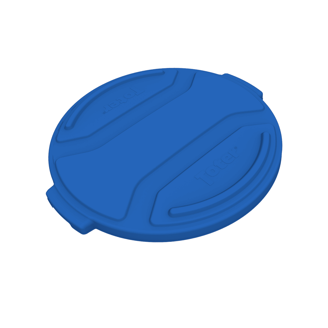 32 Gal. Round Trash Can Lid - Blue