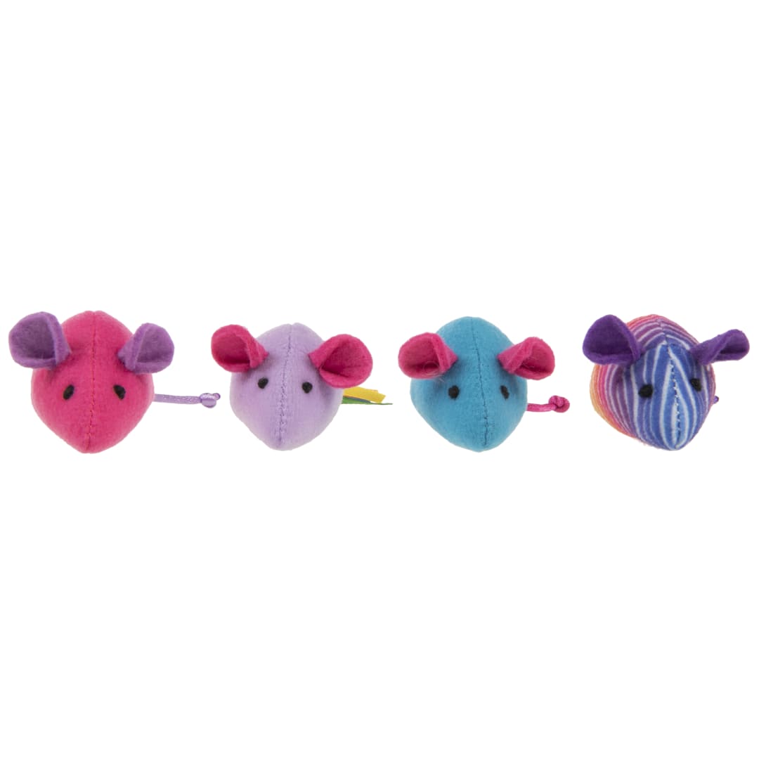 SmartyKat Skitter Mice (Set of 4) Pride Catnip Cat Toys