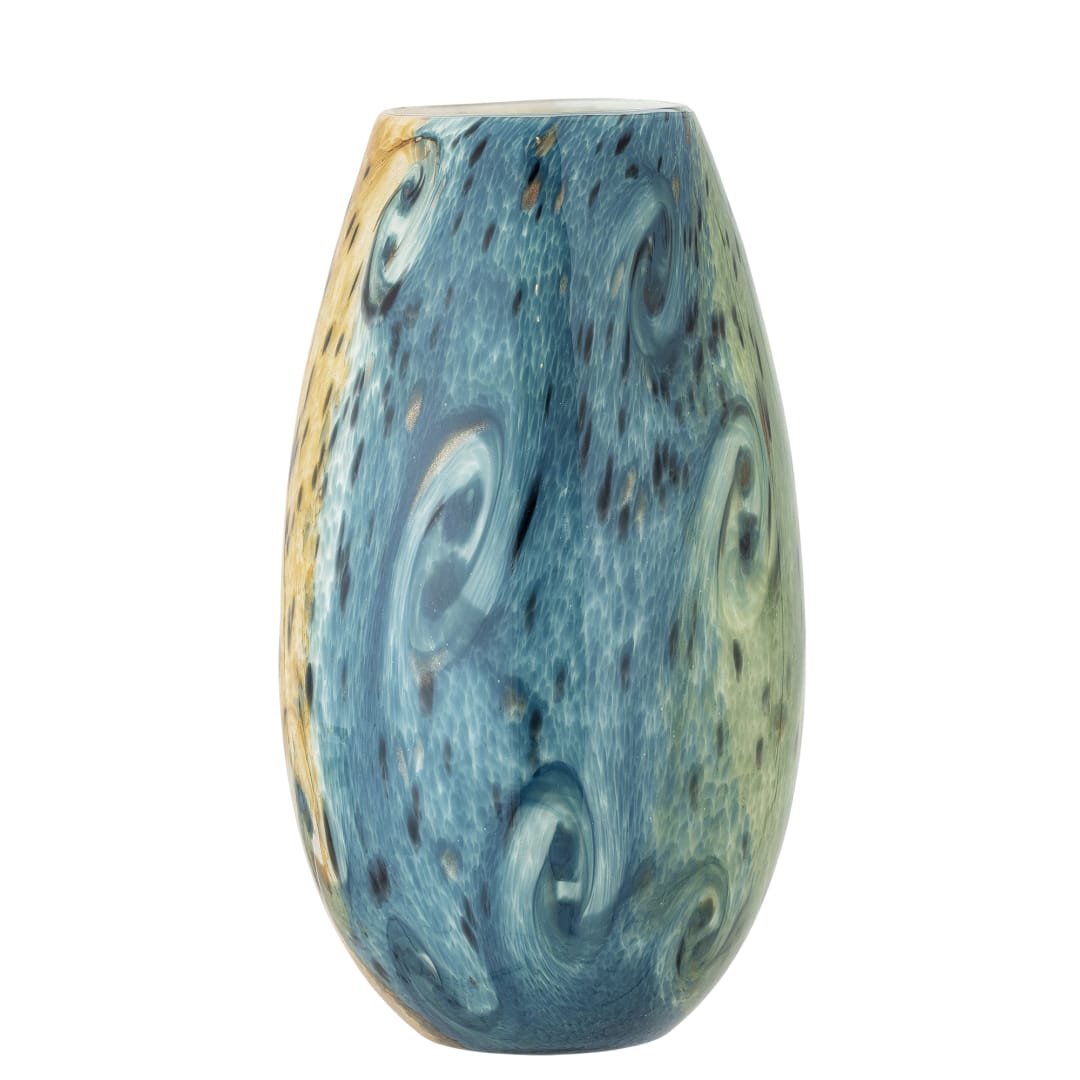 82061681 - Kalian Vase, Blue, Glass STOCK: 197