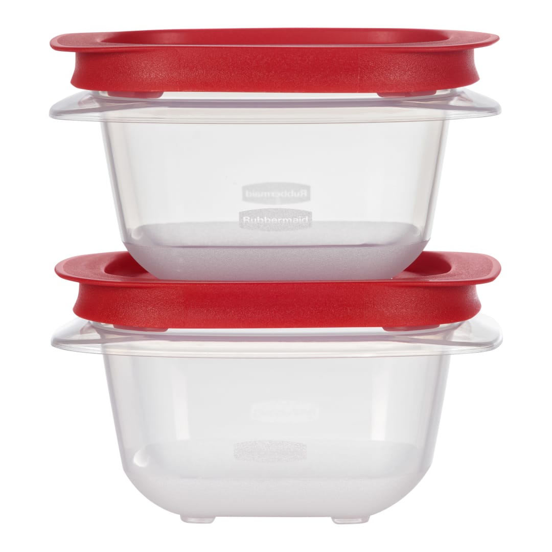 Rubbermaid 1.83-Cup EasyStore Square Food Storage Containers with Lids, 2 Pack