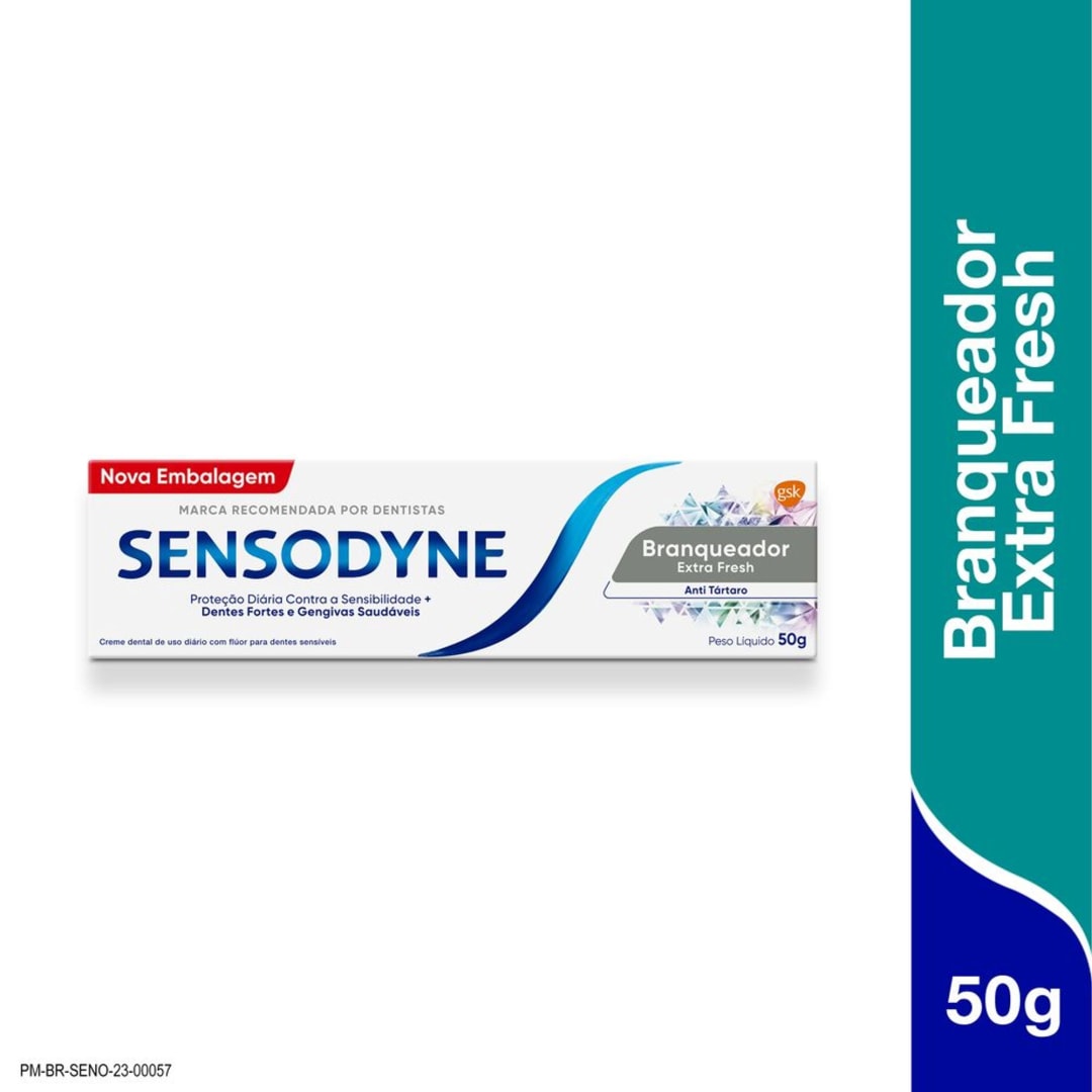 Sensodyne Branqueador Extra Fresh Pasta de Dente Para Dentes Sensíveis 50g