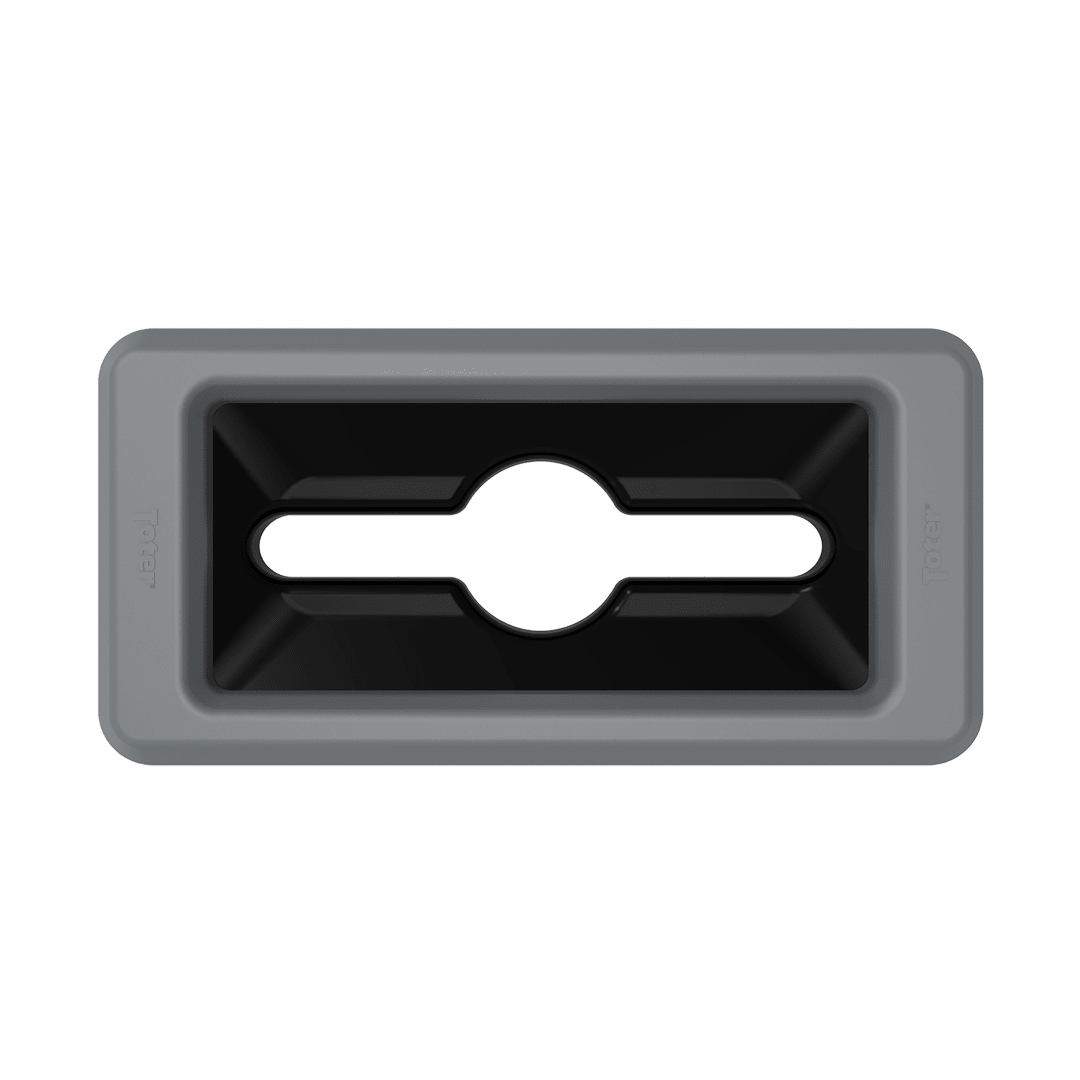 Slimline Rectangular Trash Can Lid with Can and Document Cutout - Dark Cool Gray