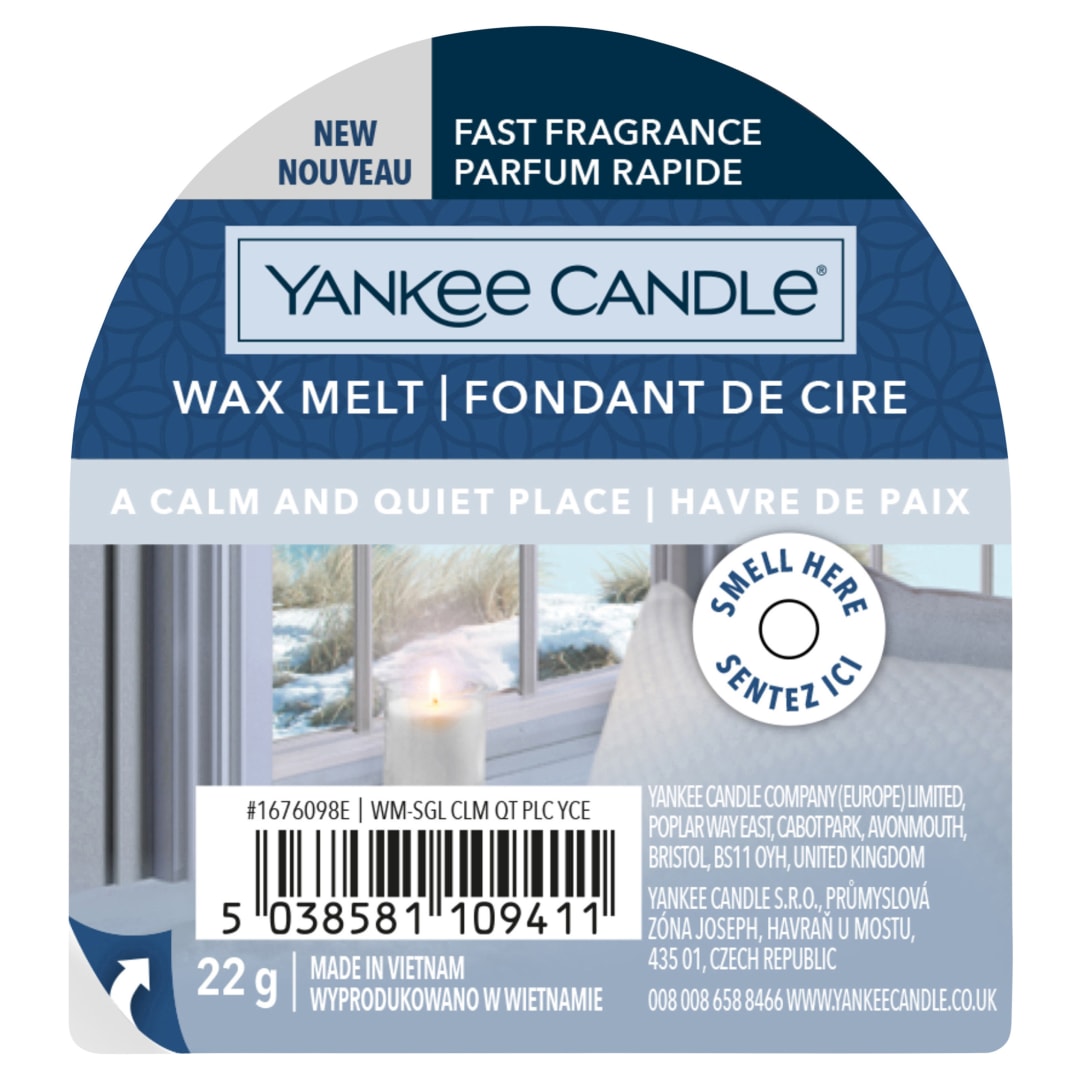 Yankee Candle Cera fundida | Un lugar tranquilo y silencioso | Hasta 8 horas de fragancia | 1 unidad