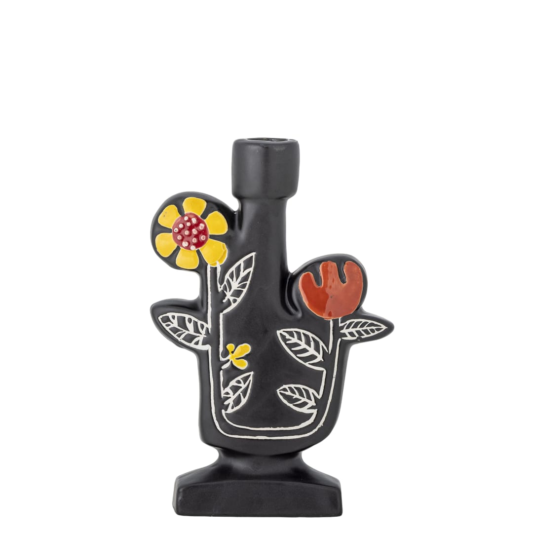 82063136 - Vivielle Candle Holder, Multi, Stoneware STOCK: 300