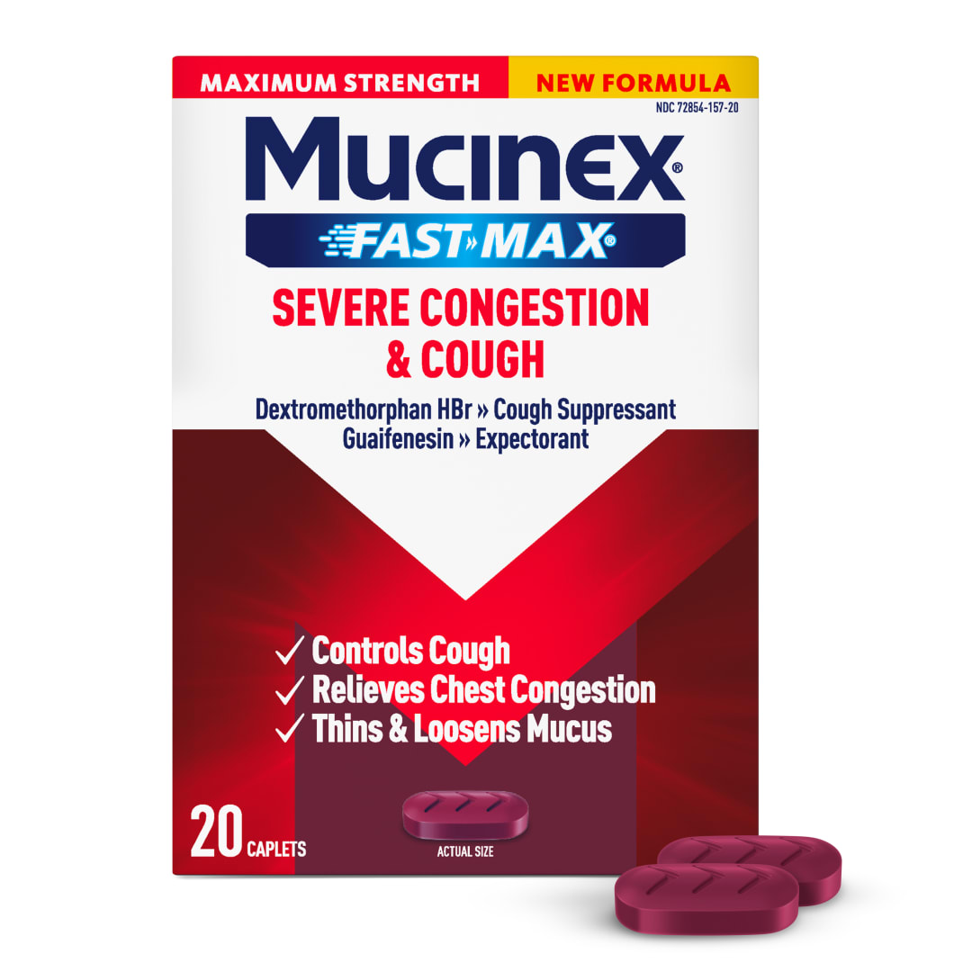 MUCINEX® FAST-MAX® Severe Congestion & Cough - Caplets - 24/20 ct.