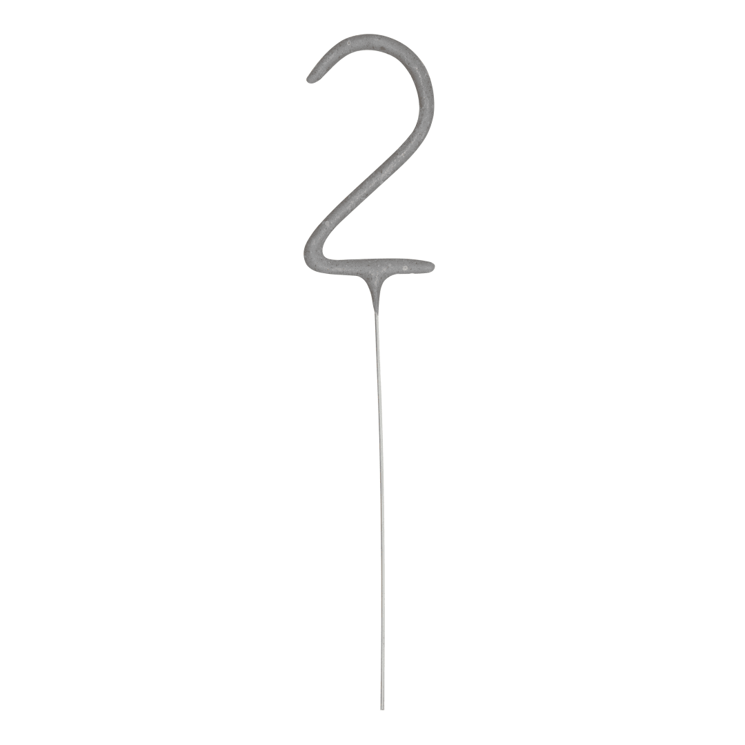 Number 2 Silver Sparkler, 7"