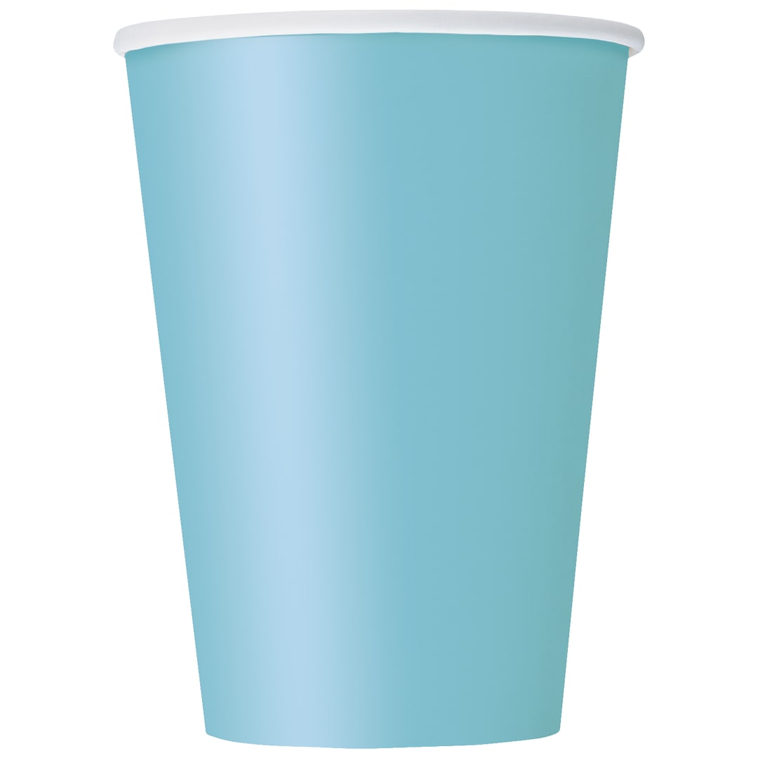Terrific Teal Solid 12oz Paper Cups, 10ct