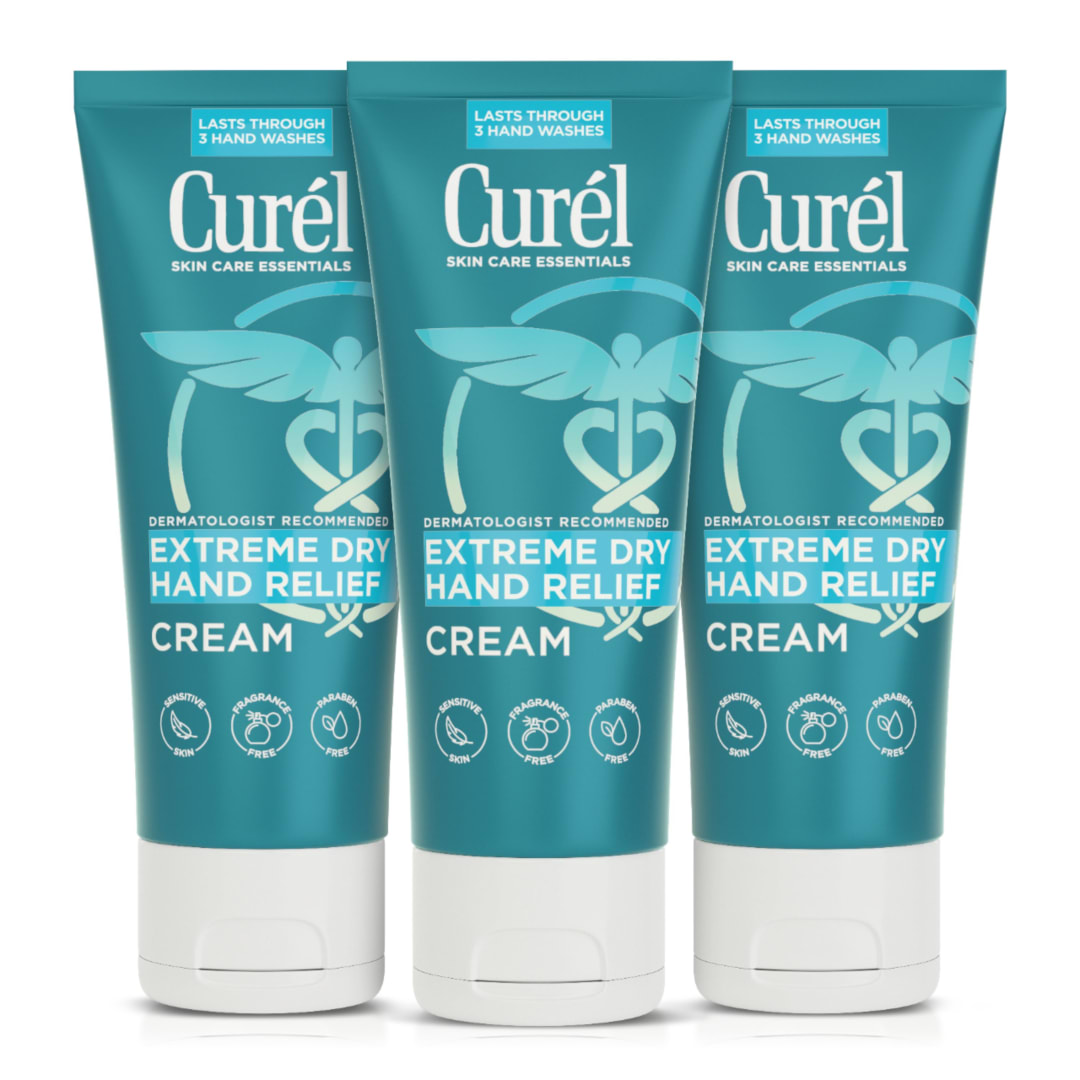 Curel Hand Cream for Dry to Extremely Dry Hands and Skin, 3 fl oz, 3 Pack
