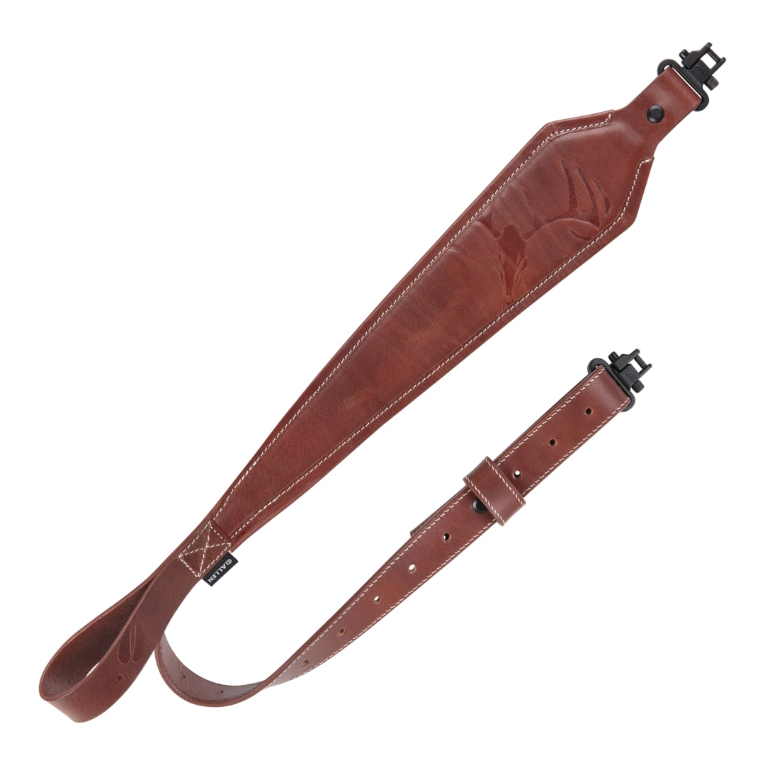 Allen Company Heritage Deer Deboss Leather Rifle Sling, Rawhide