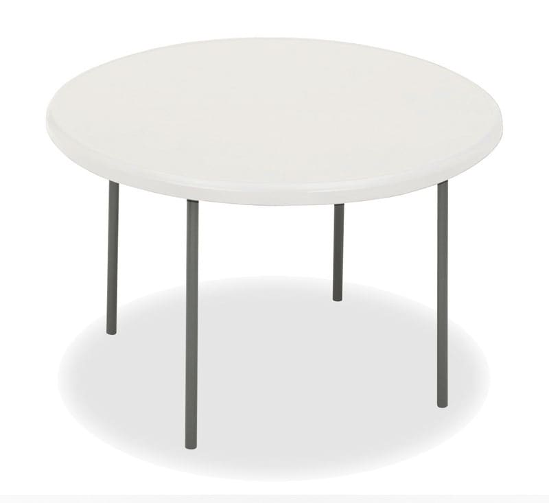 IndestrucTable® Classic Folding Table, Platinum Granite - 48" Round