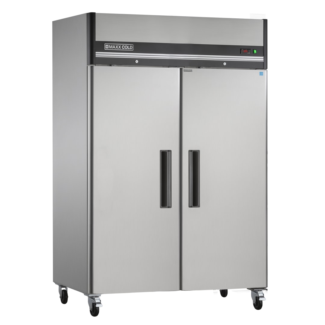 MXCF-49FDHC - 53.9" Double Door Reach-In Freezer, Top Mount, Stainless Steel