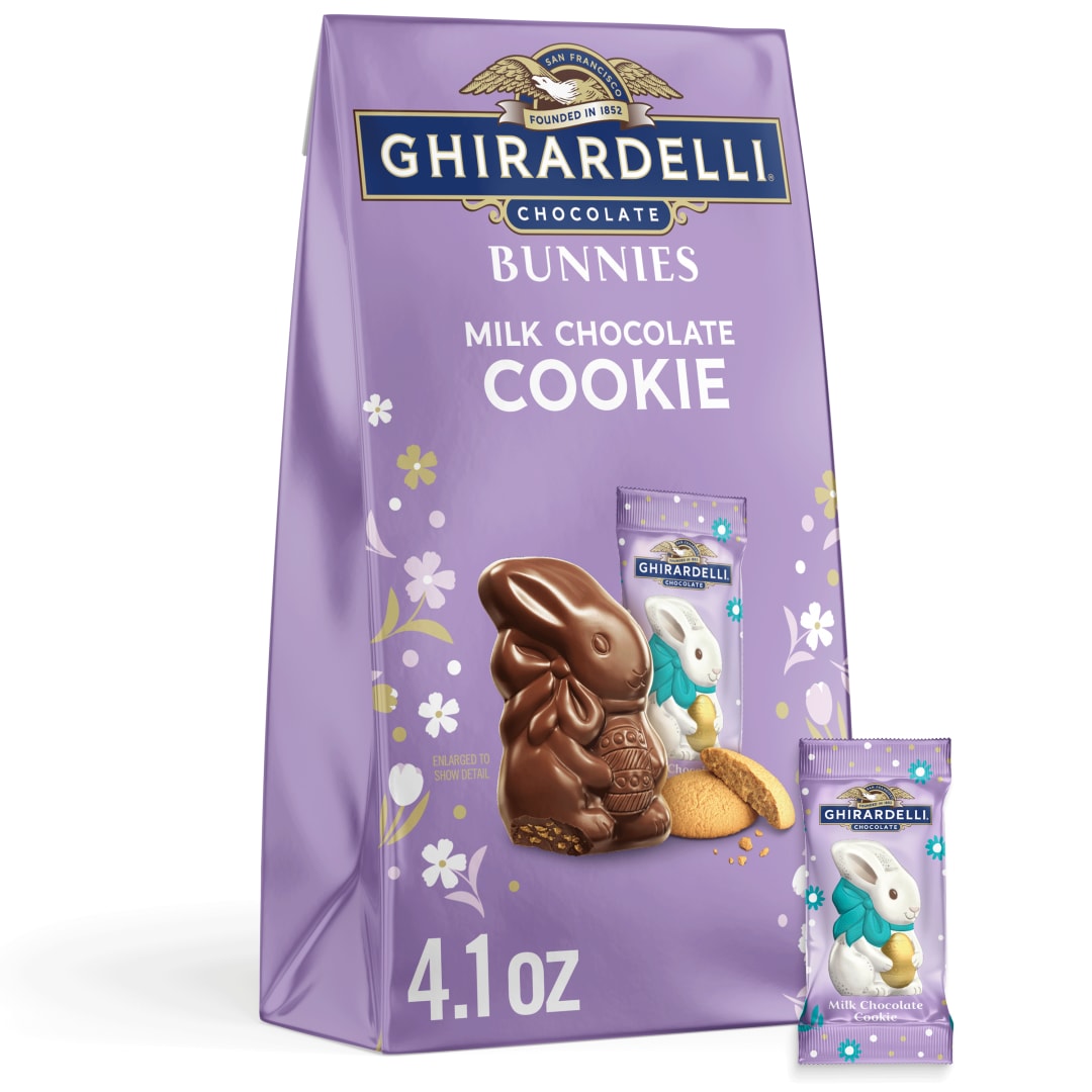 GHIRARDELLI Milk Chocolate Cookie Bunnies, 4.1 oz Bag
