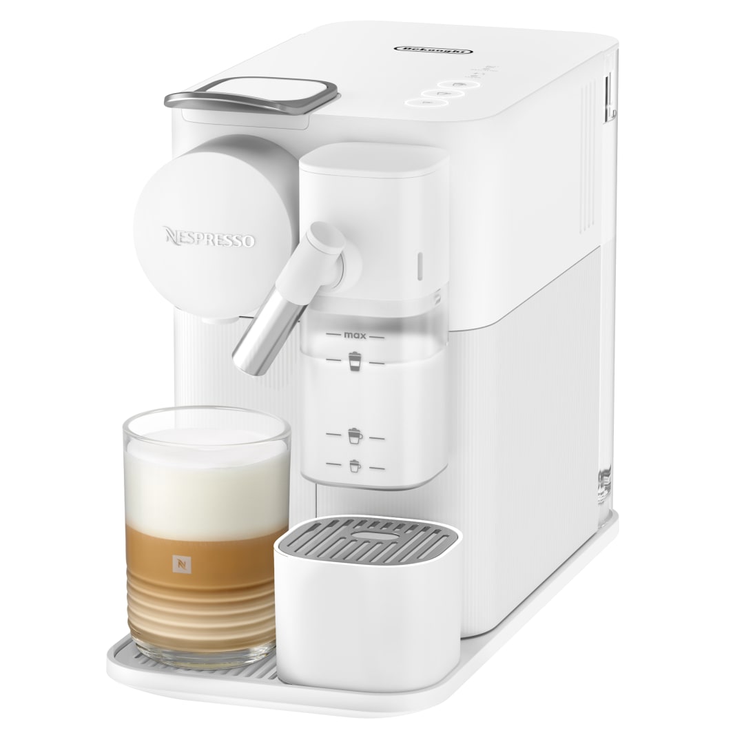 Nespresso Lattissima One Original Espresso Machine with Milk Frother, by DeLonghi, Porcelain White