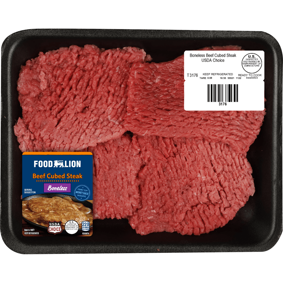 Food Lion Beef Cubed Steak