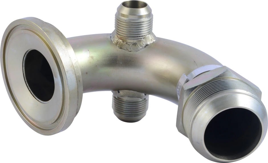 Wastebuilt® Replacement for McNeilus Tube, Hydraulic 4861 32MJIC Elbow 120