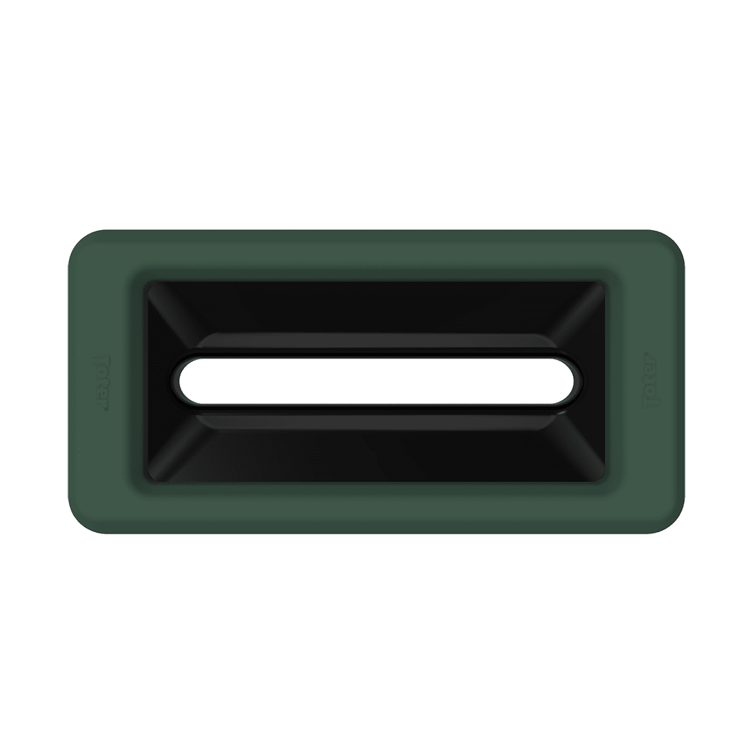 Slimline Rectangular Trash Can Lid with Document Slot - Forest Green