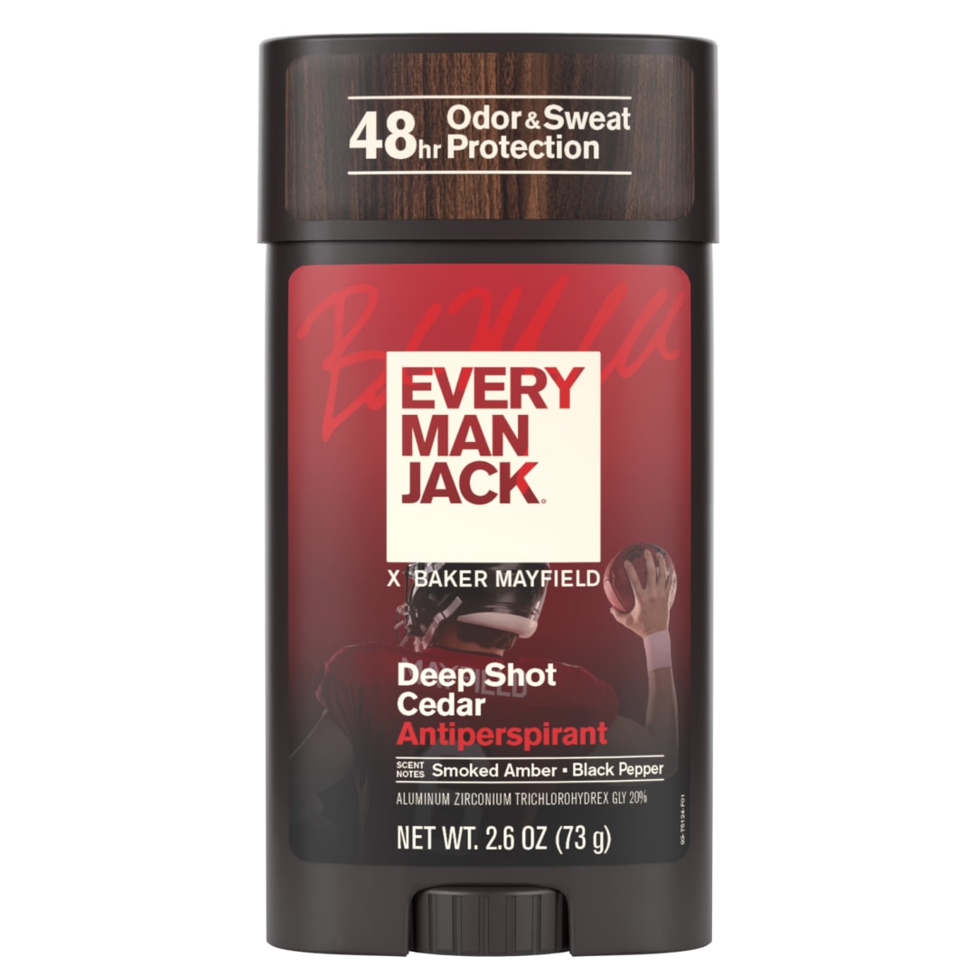 Every Man Jack Limited Edition Baker Mayfield Collection - Antiperspirant Deodorant - Deep Shot Cedar scent - 2.6oz