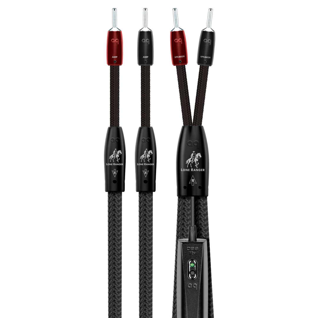 AudioQuest Lone Ranger ZERO-Tech Speaker Cable (2m, 2 x Male Multi-Spade, Silver)