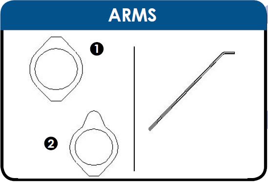 20' Bent Extrusion Arm - No Connect