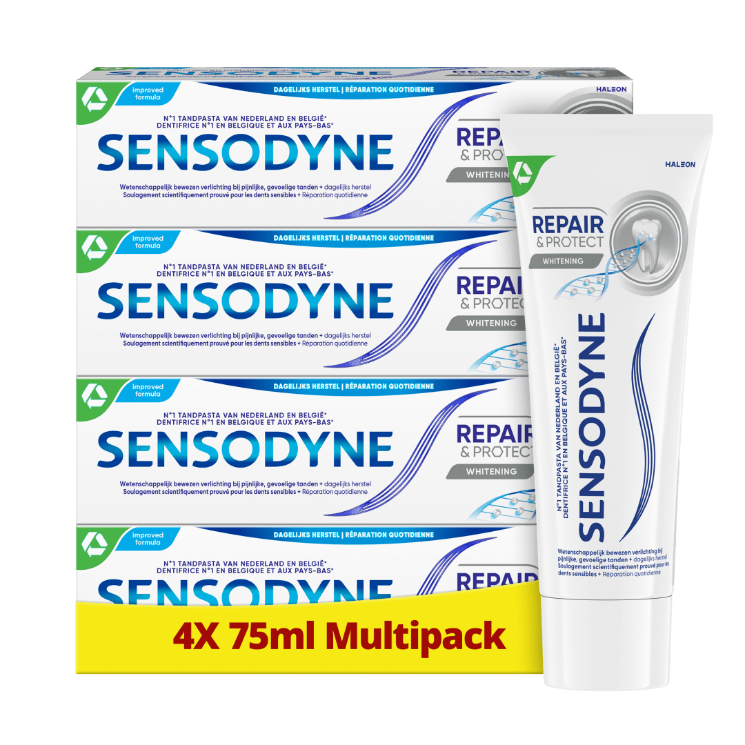 Sensodyne Repair & Protect Whitening Tandpasta 4x75ml
