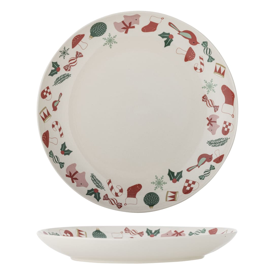 82062834 - Yule Serving Plate, Nature, Stoneware STOCK: 300