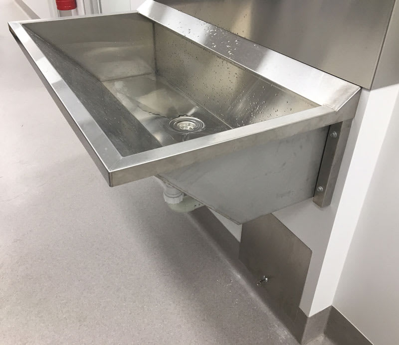Surgical Scrub Sink Double, 1100mmW x 550mmD x 412mmH