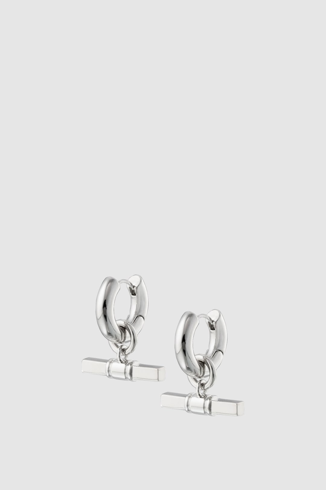 Prue T-Bar Charm Hoop Earrings