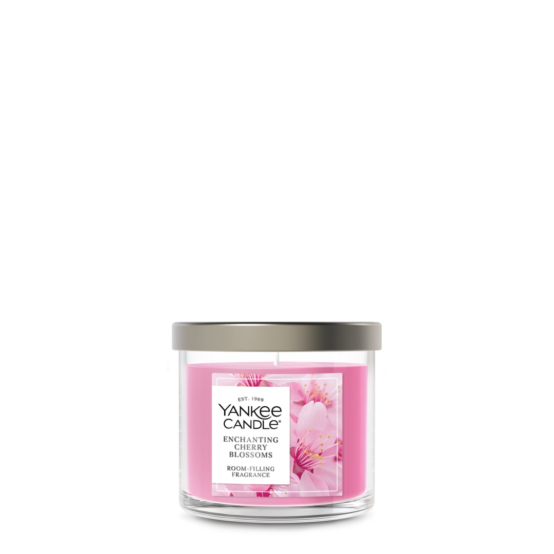 Yankee Candle Enchanting Cherry Blossoms, 4.3 oz Small Tumbler Candle with up to 40 Hour Burn Time