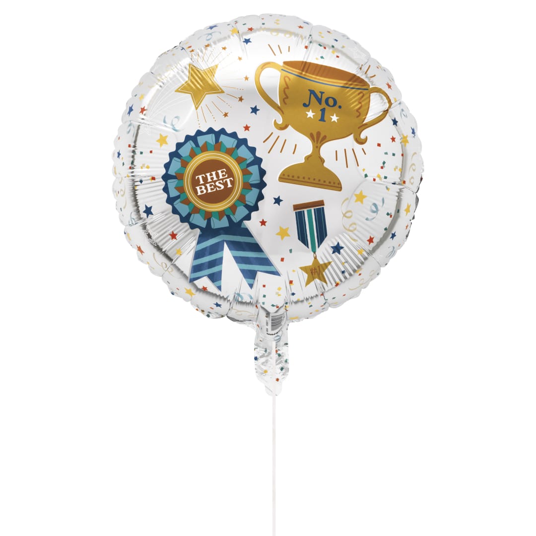 Party for Dad Round 18" Foil Balloon with Ribbon, Bulk