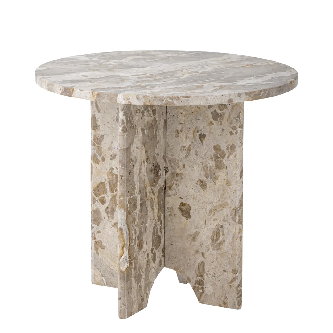 82064058 - Jasmia Side Table, Brown, Marble STOCK: 211
