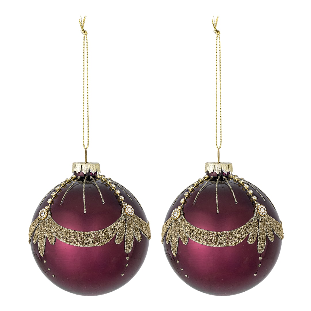 82073059 - Suman Ornament, Red, Glass STOCK: 204