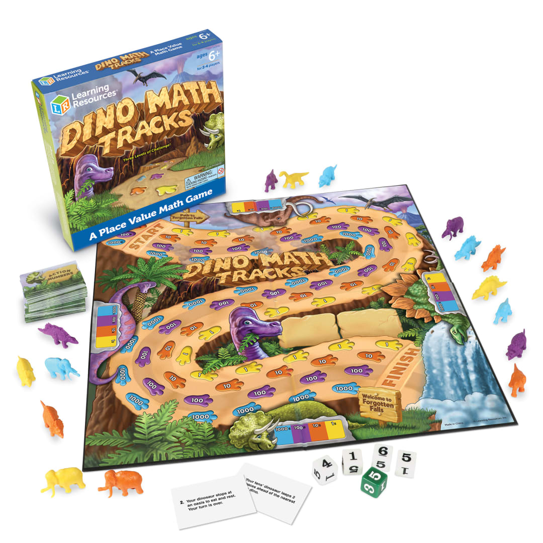 GM, DINO MATH TRACKS, GR. 1-4
