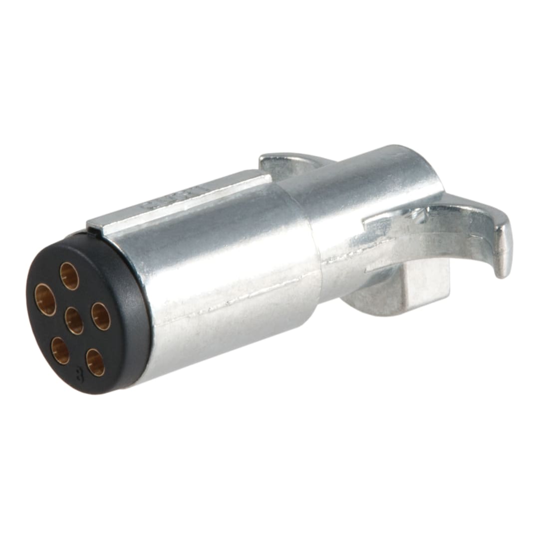 CURT 6-Way Round Connector Plug (Trailer Side, Packaged) #58081