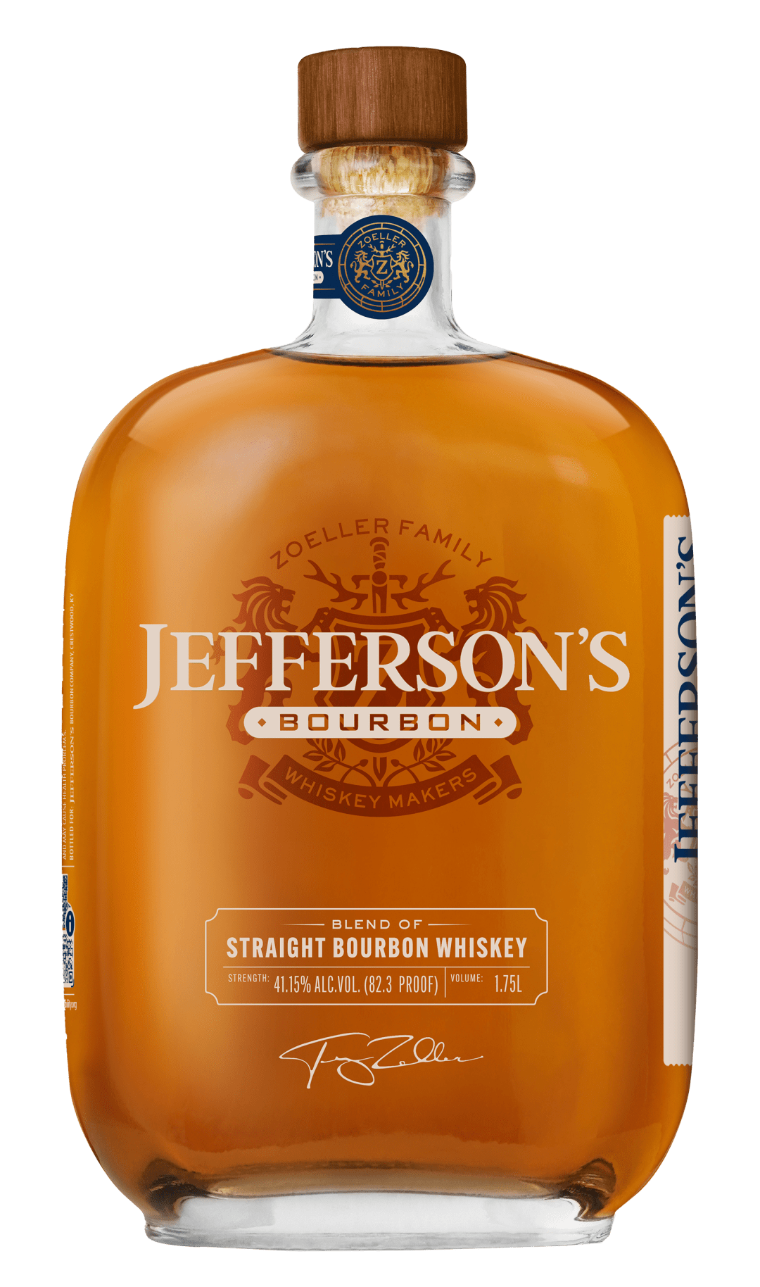 Jefferson's Bourbon Whiskey, 1.75 L Bottle, 82.3 Proof