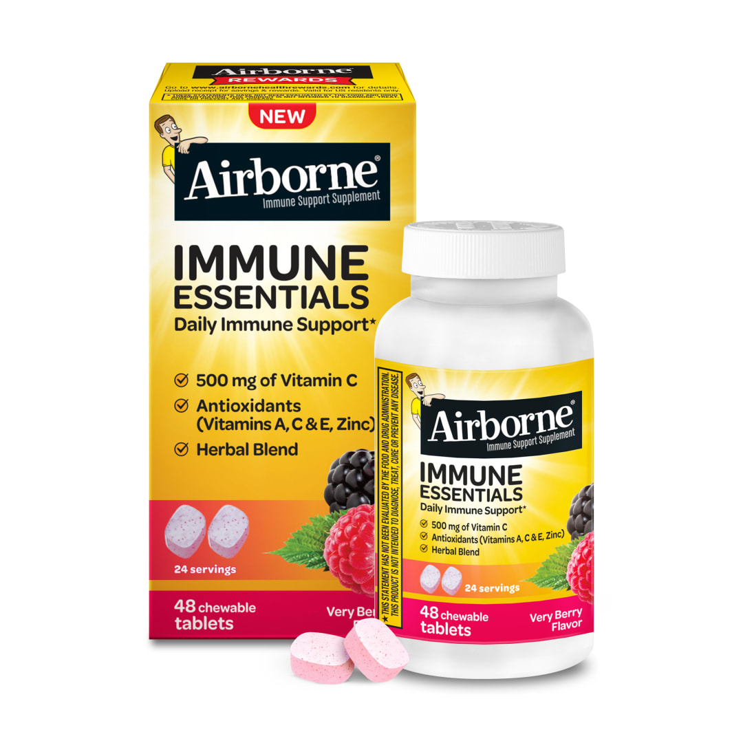 AIRBORNE® Immune Essentials Chewable Tablets - Very Berry 12/48 ct.
