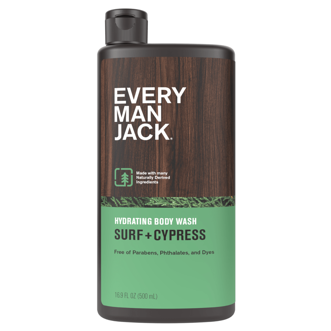 Every Man Jack Surf + Cypress Hydrating Body Wash for Men, Naturally Derived, 16.9 fl. oz