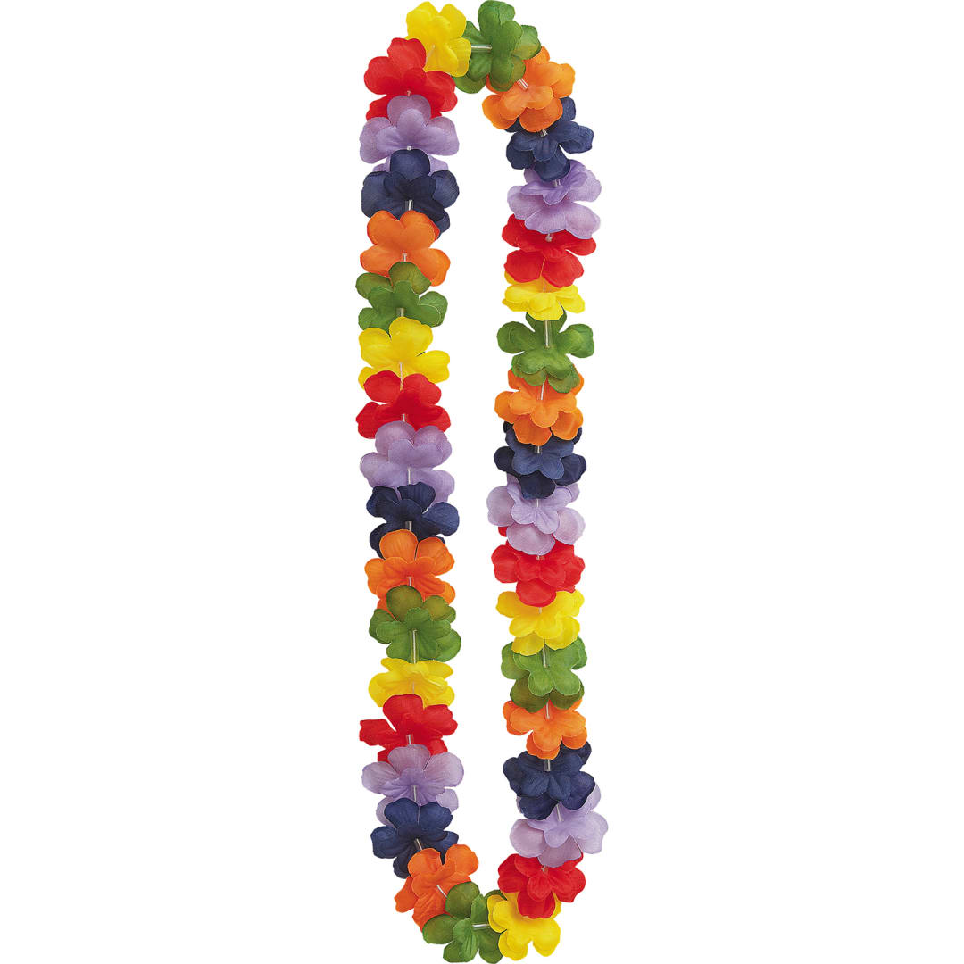 Rainbow Flower Leis 40" Box, 25ct